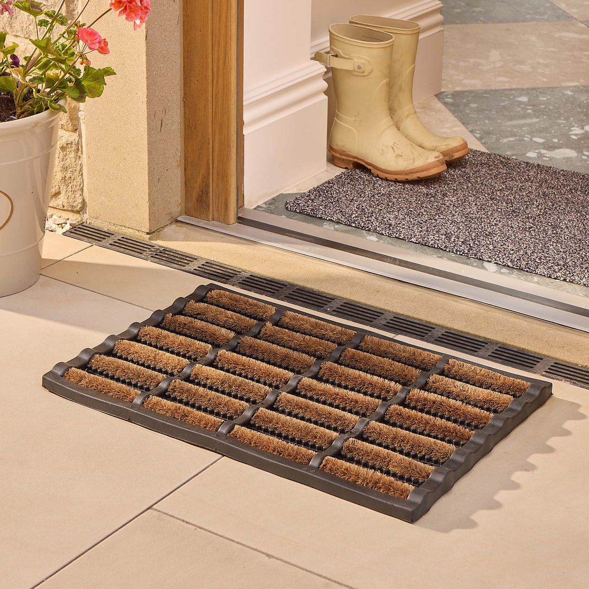 Coir and Rubber Scraper Doormat, view 1