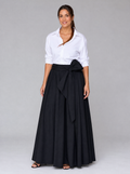 Collared Shirt and Bow Maxi Skirt Set, main photo