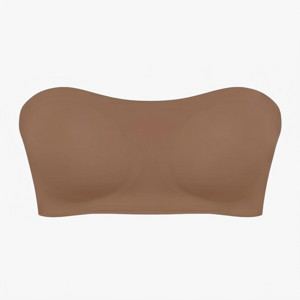 Crossover Strapless Bra in brown