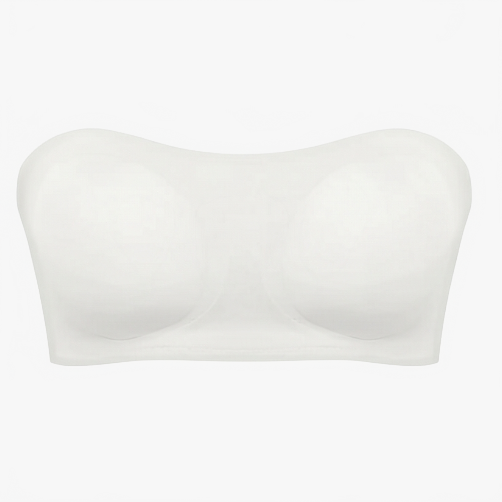 Crossover Strapless Bra in white