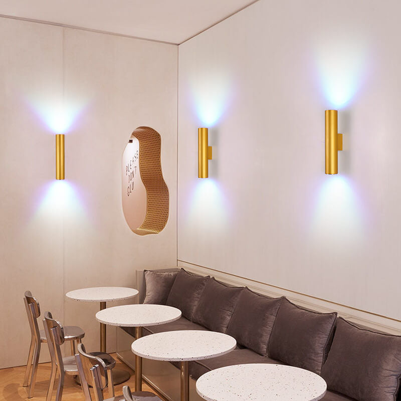 Cylinder Wall Sconce in gold