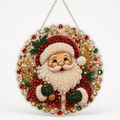 Diamond Art Christmas Ornament Kit, Pearl Santa