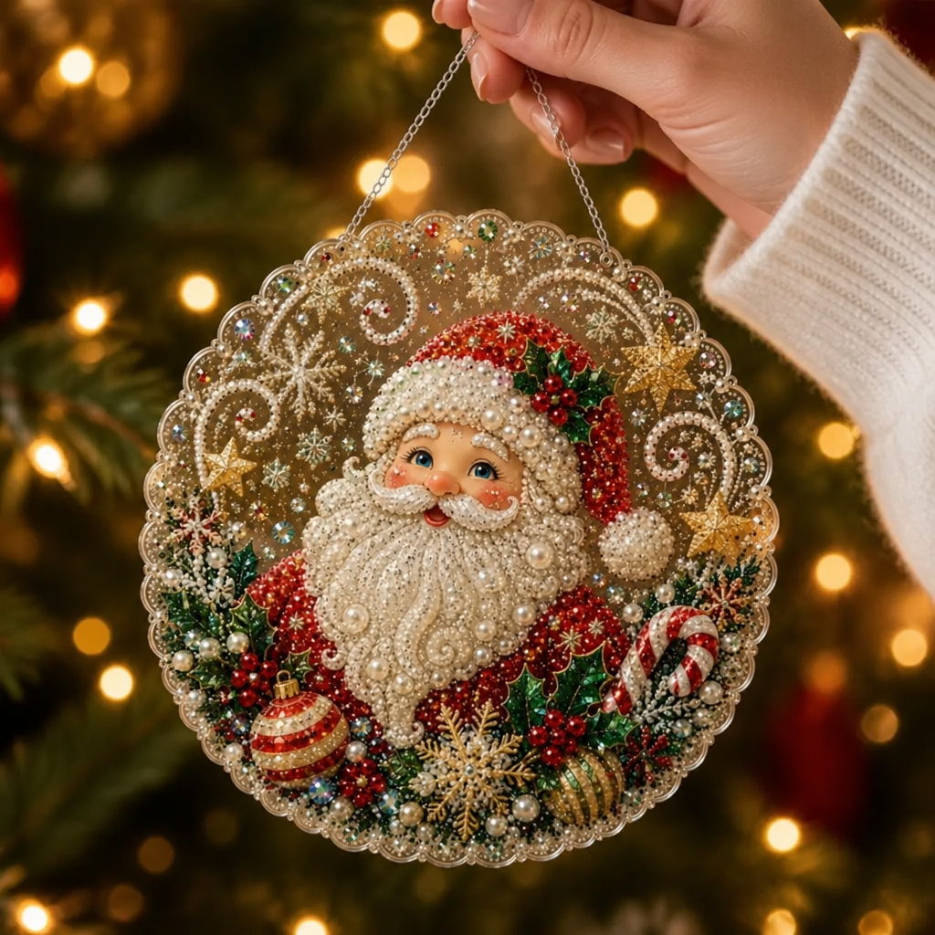 Diamond Art Christmas Ornament Kit, view 2