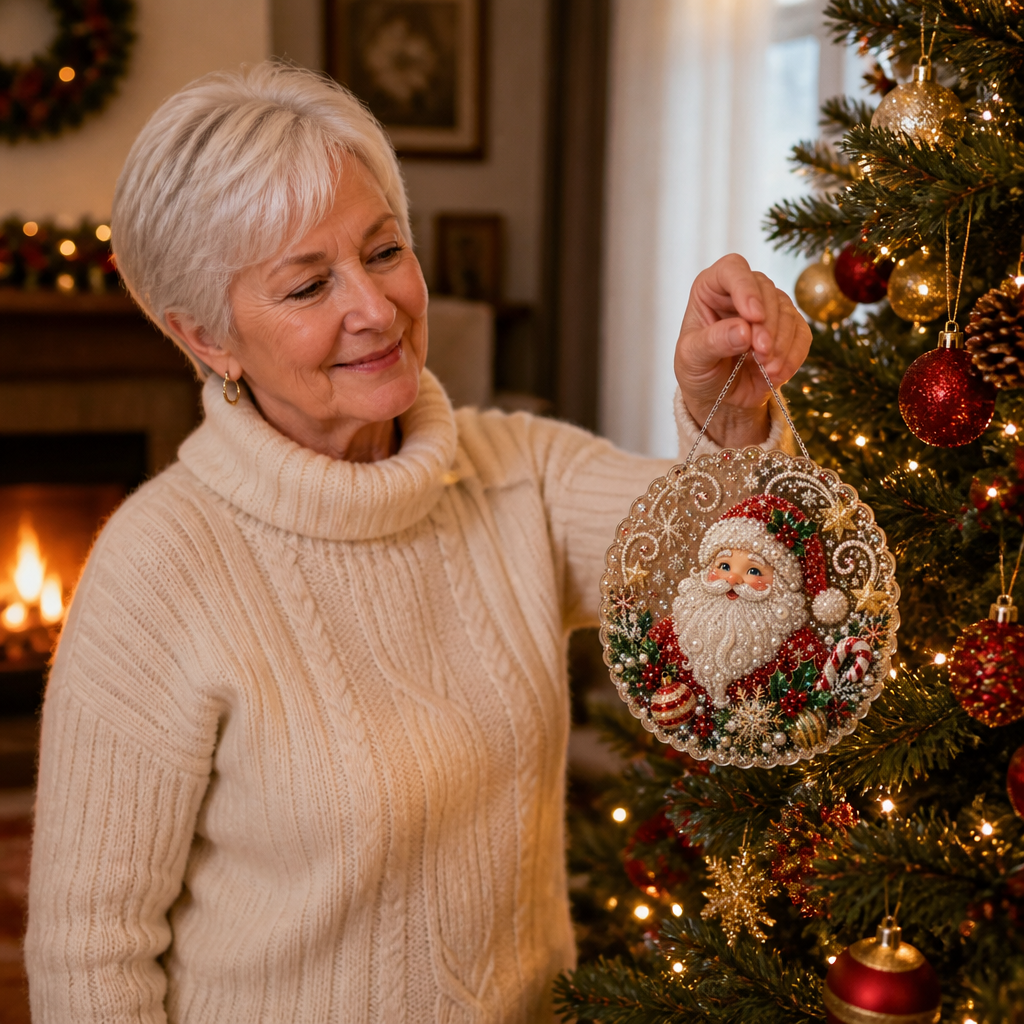 Diamond Art Christmas Ornament Kit, view 5
