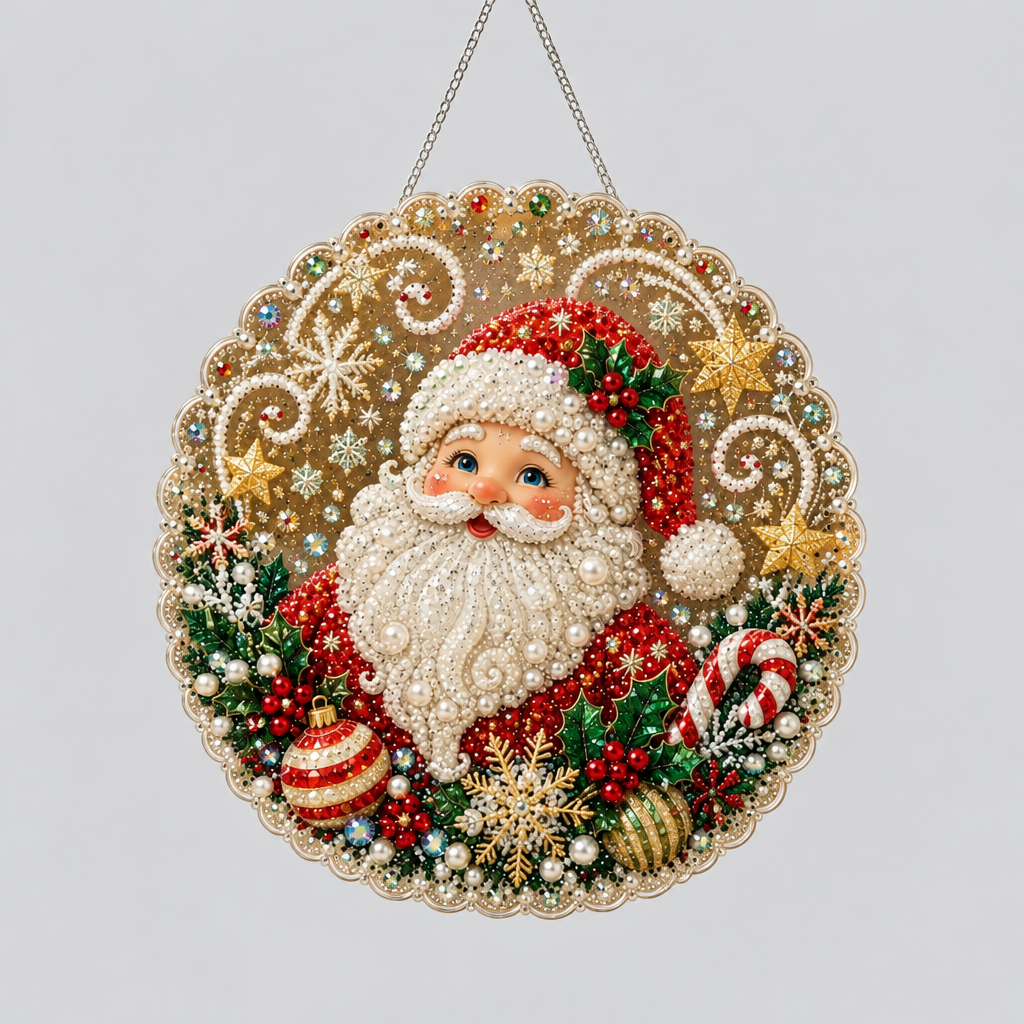 Diamond Art Christmas Ornament Kit product photo