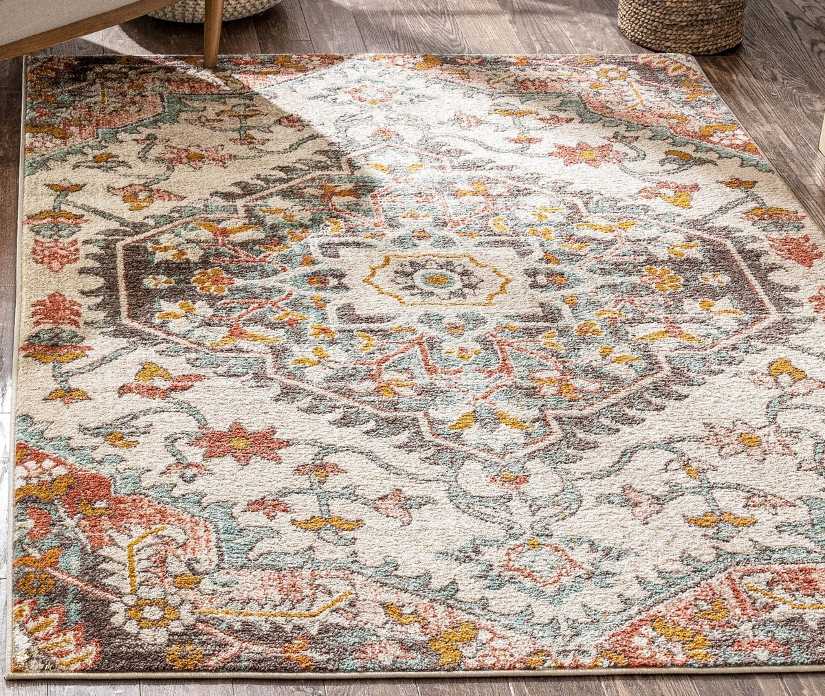 Distressed Boho Medallion Rug, view 1