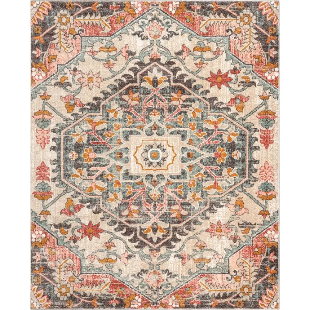 Distressed Boho Medallion Rug, view 2