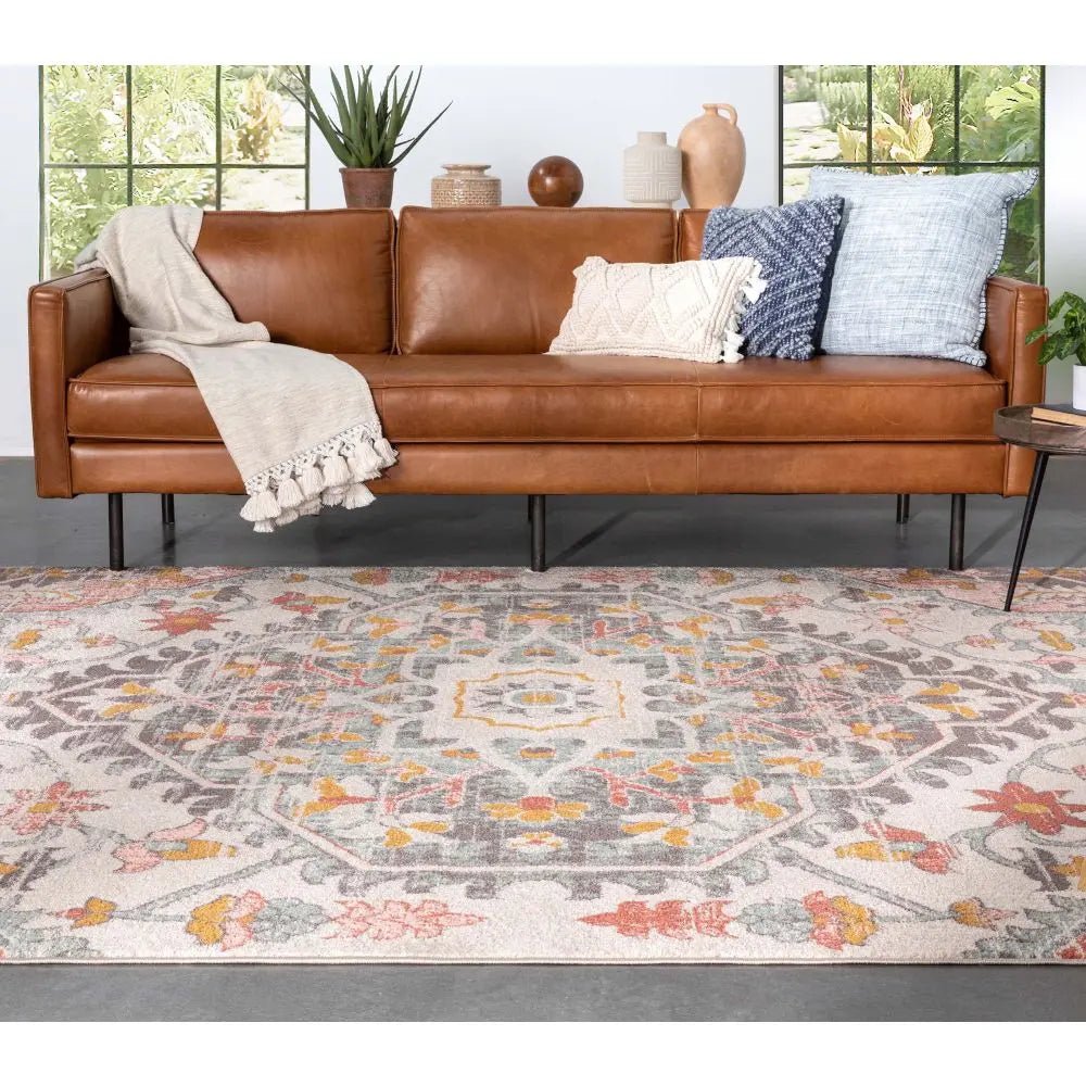 Distressed Boho Medallion Rug, view 7
