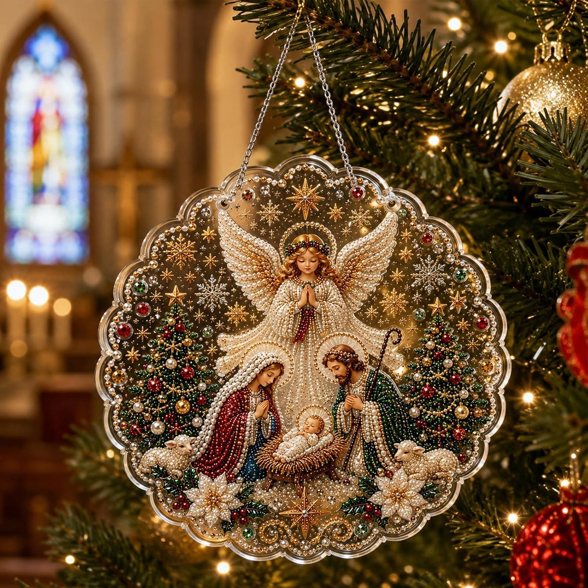 DIY Rhinestone Nativity Plaque Kit, view 8