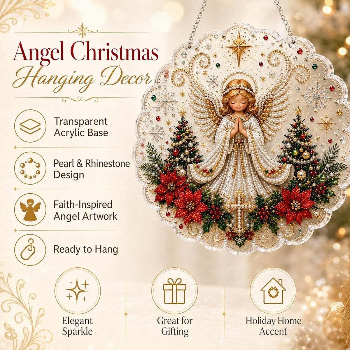 DIY Rhinestone Nativity Plaque Kit, view 9