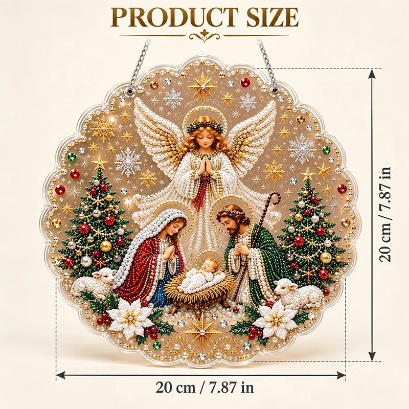 DIY Rhinestone Nativity Plaque Kit, Style A