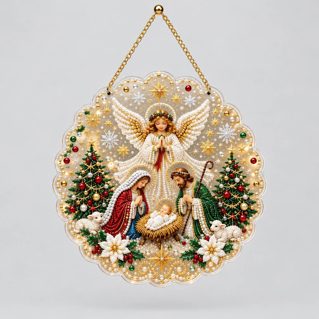 DIY Rhinestone Nativity Plaque Kit product photo