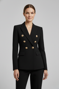 Double Breasted Gold Button Blazer, view 1