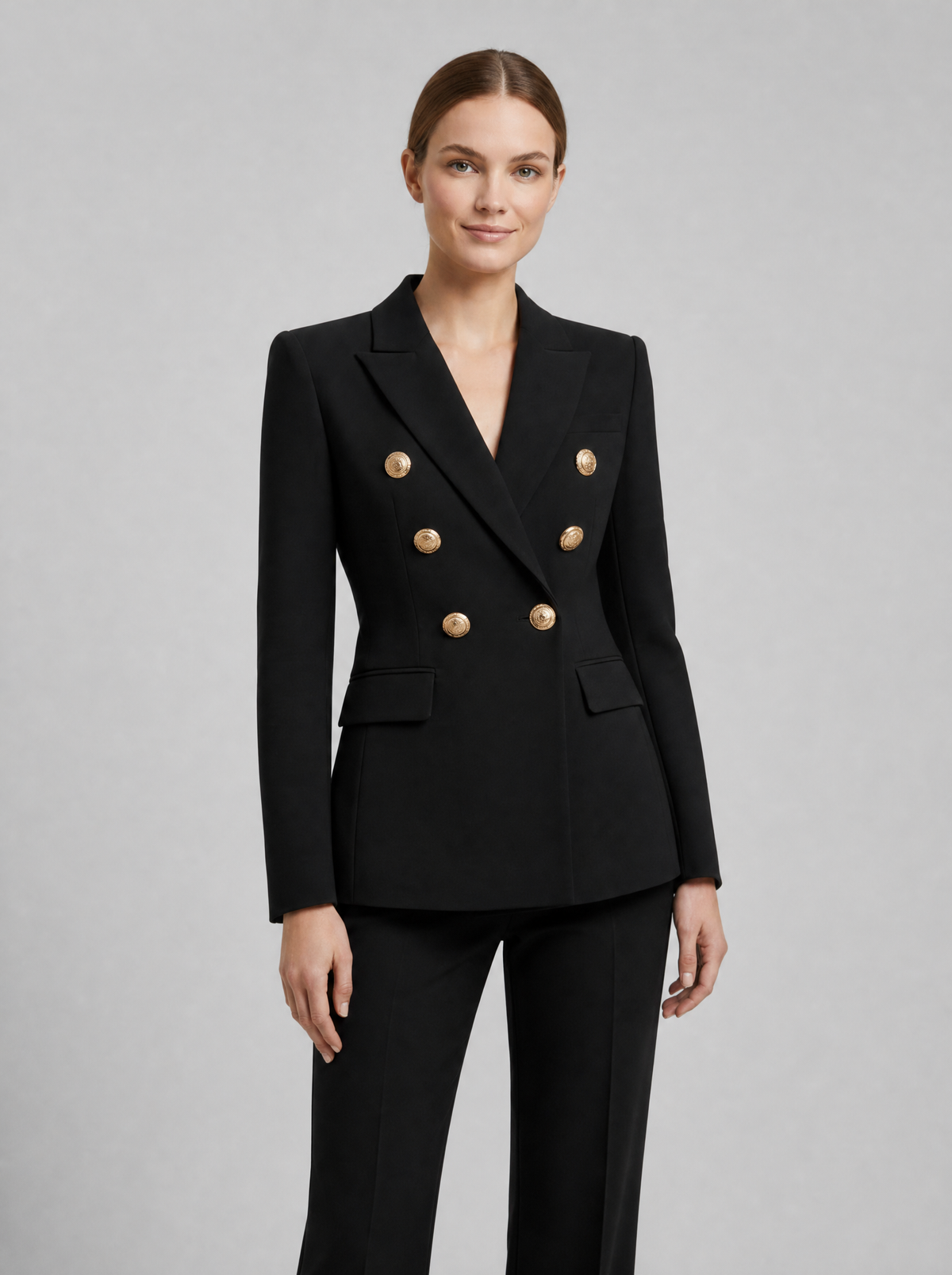 Double Breasted Gold Button Blazer, main photo