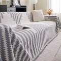 Chenille Couch Cover Throw in grey