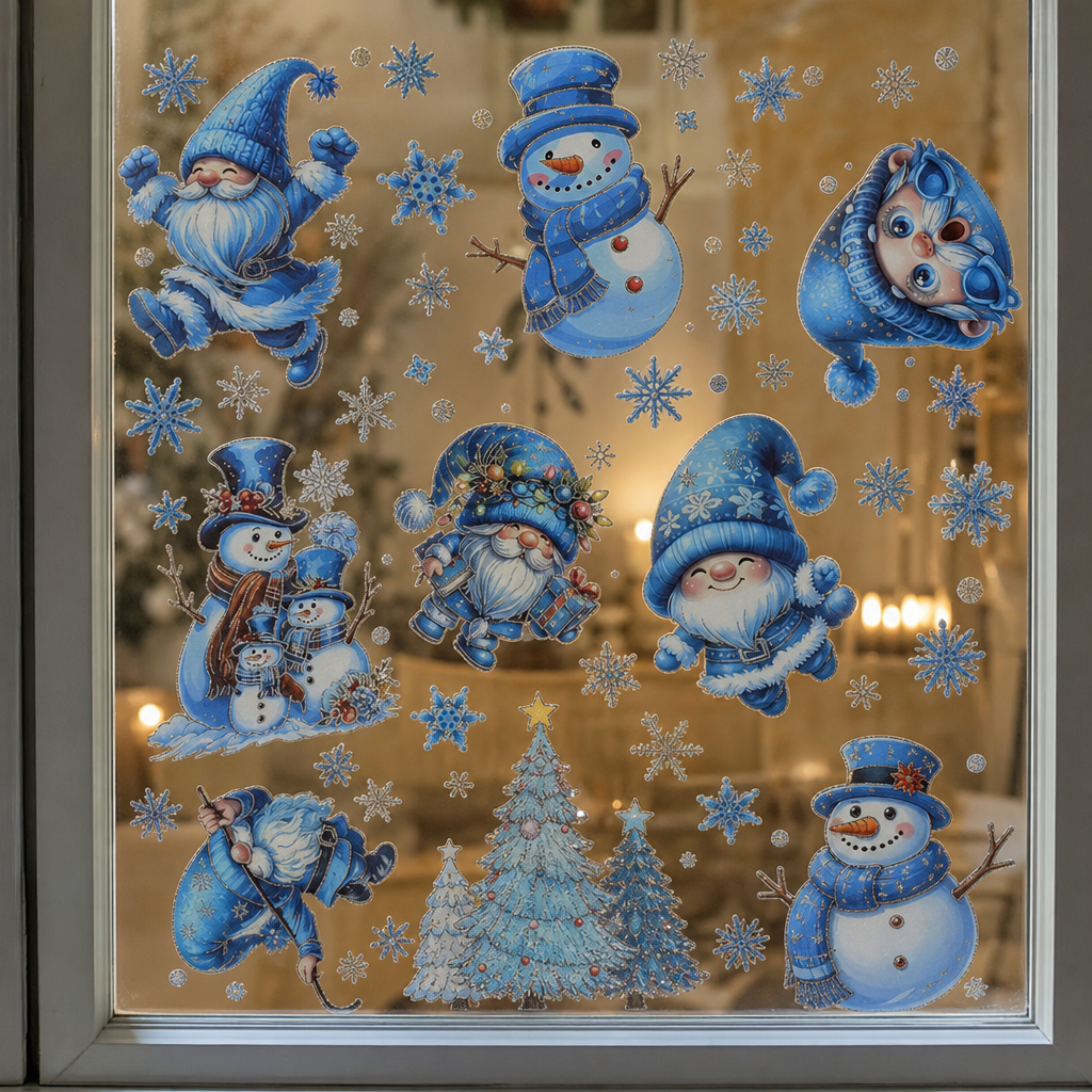 Double-Sided Gnome Window Clings, Set of 9, view 1
