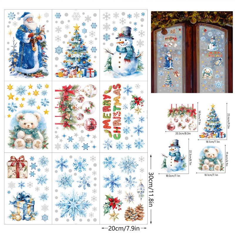 Double-Sided Gnome Window Clings, Set of 9, Multicolor