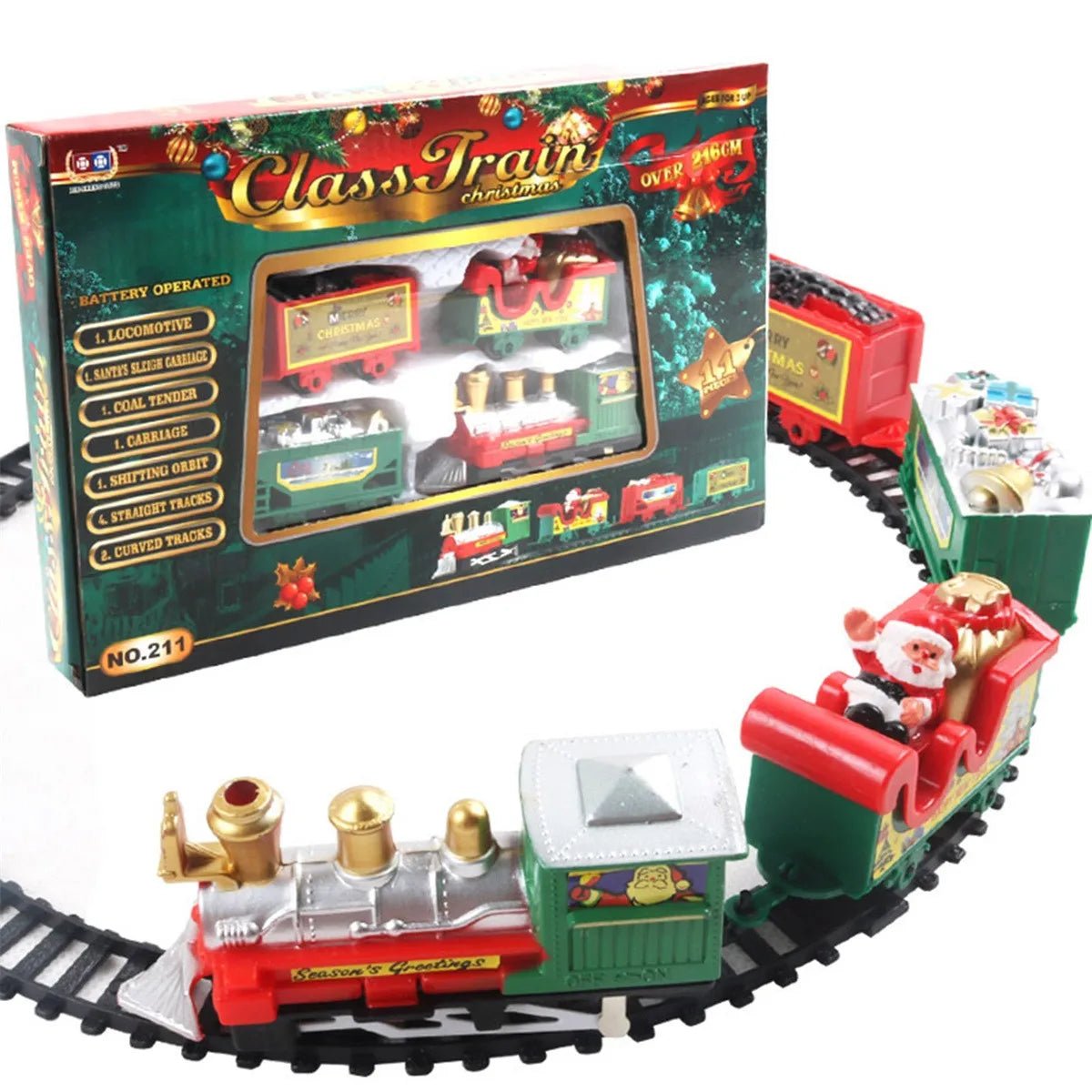 Electric Christmas Tree Train Set, view 3