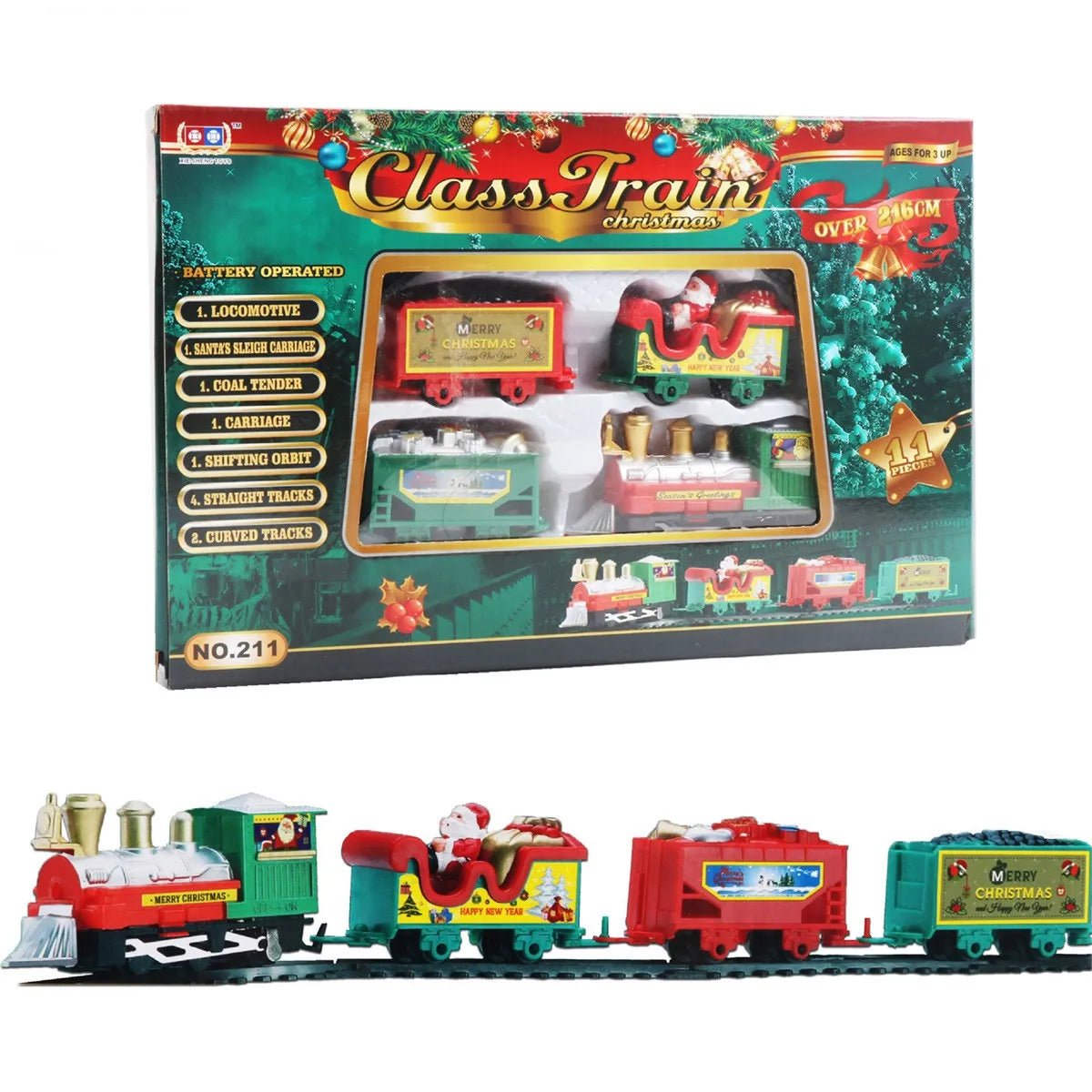 Electric Christmas Tree Train Set, view 4