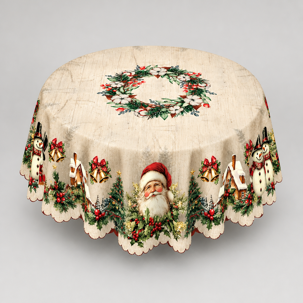 Embossed Edge Christmas Tablecloth product photo