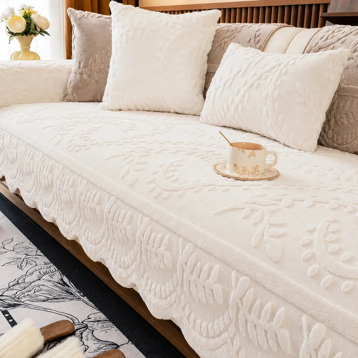 Embossed Plush Couch Cover, view 5