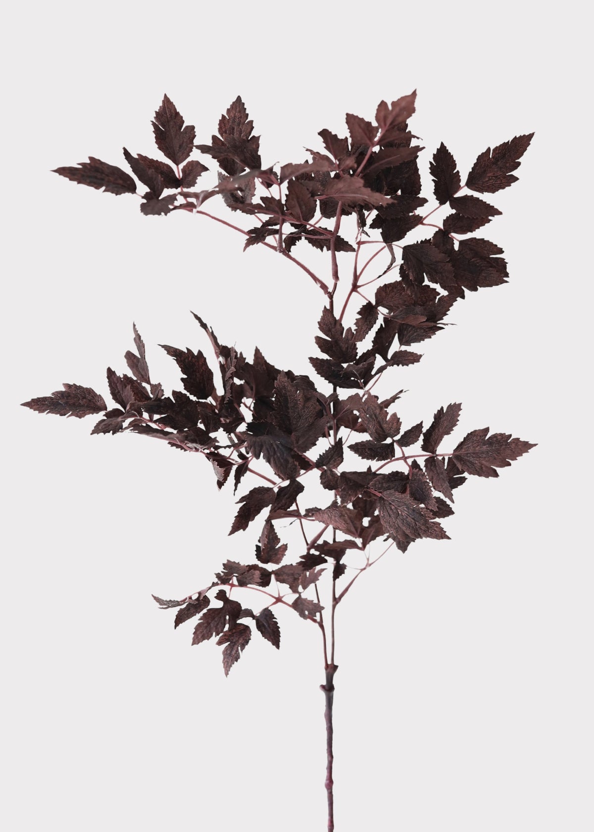 Faux Plum Fall Leaves Stem, view 1