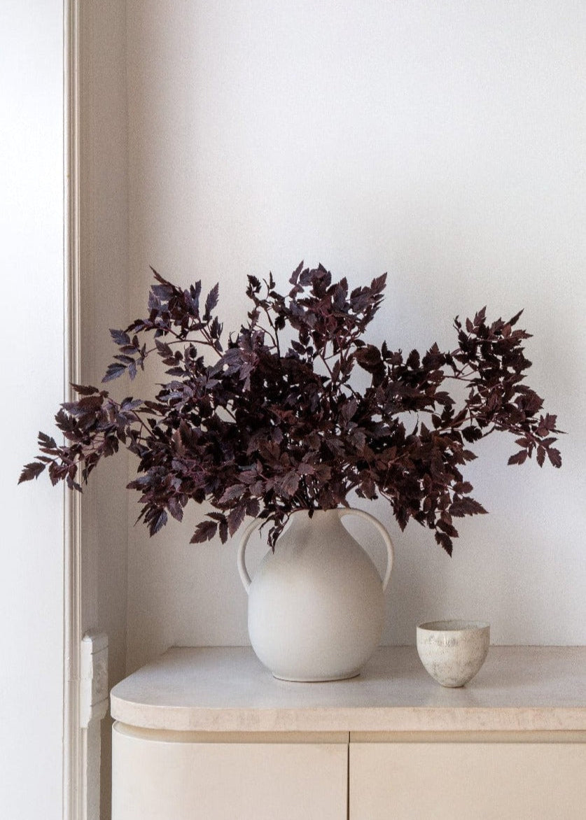 Faux Plum Fall Leaves Stem, view 3