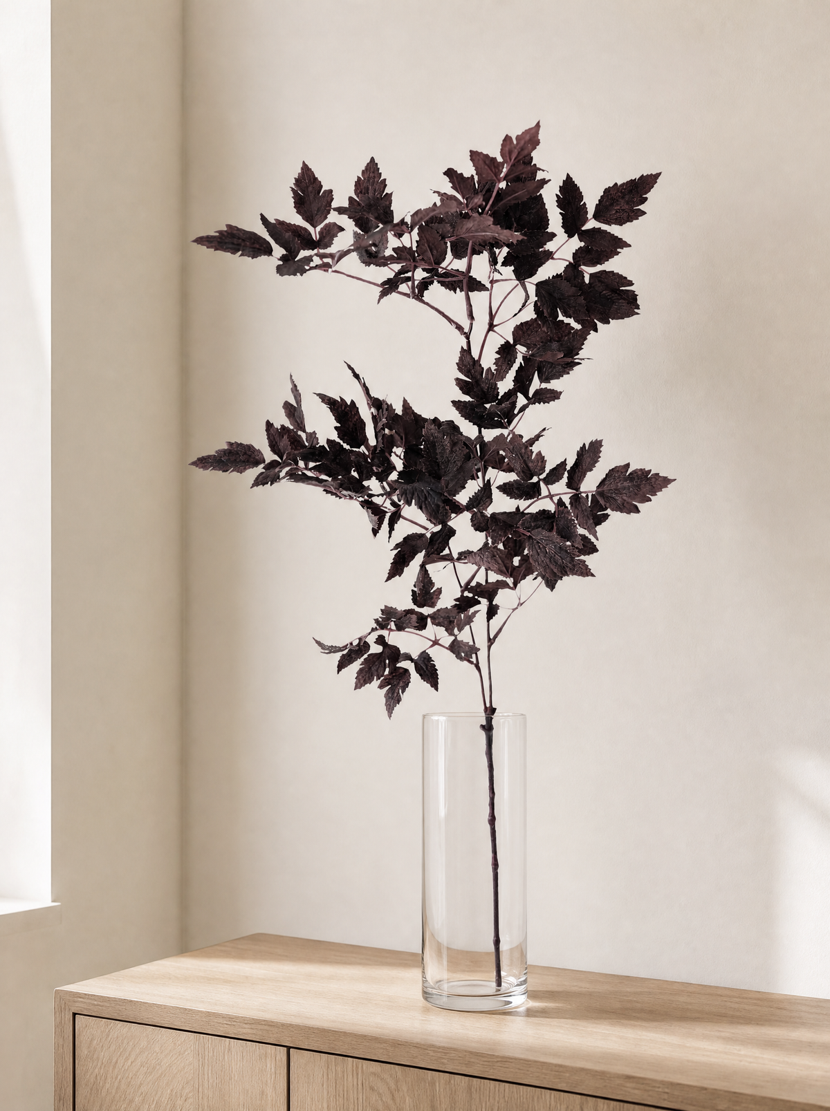 Faux Plum Fall Leaves Stem, main photo