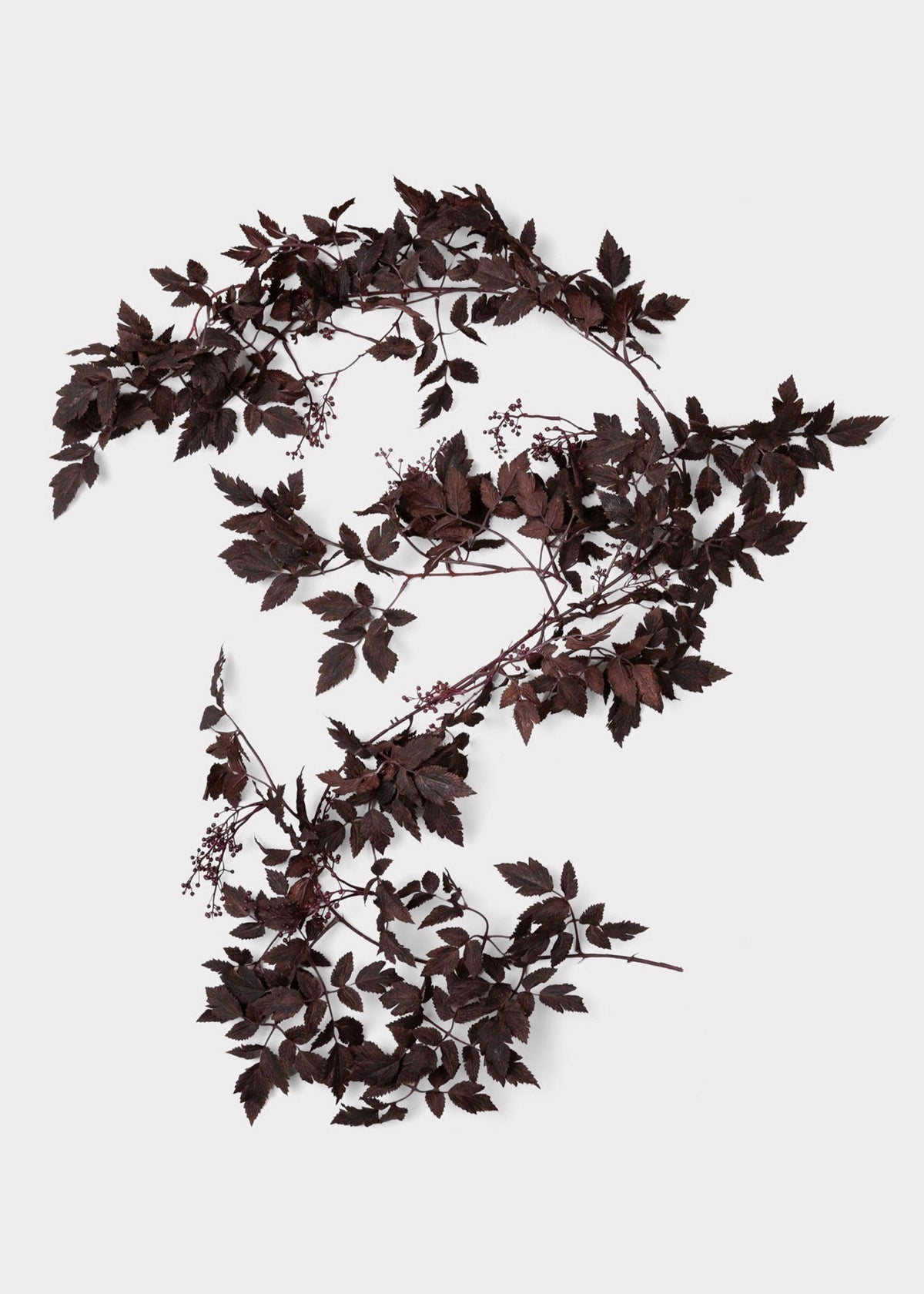 Faux Plum Leaf Garland 6 ft, view 1