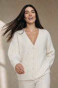 Fluffy V Neck Button Cardigan, view 2