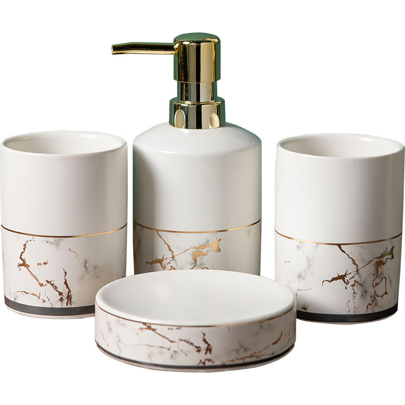 Geometric Ceramic Bathroom Set, view 8