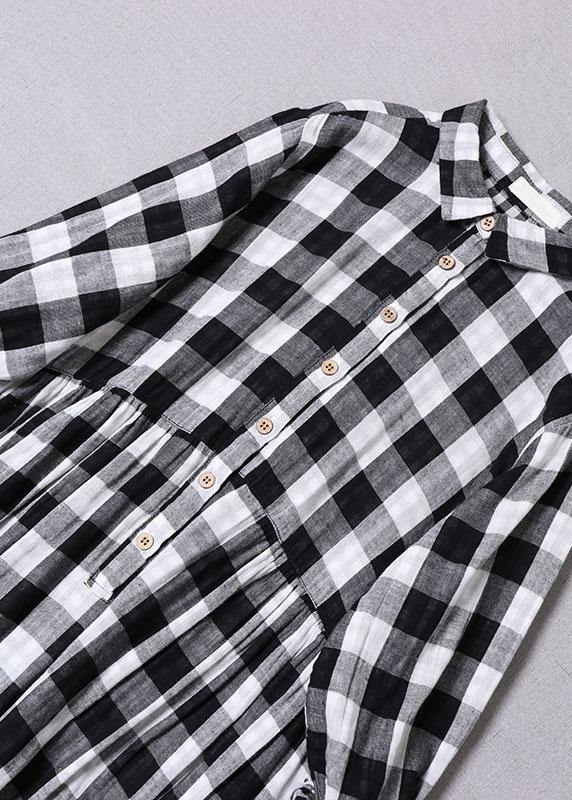 Gingham Peter Pan Collar Dress, view 3
