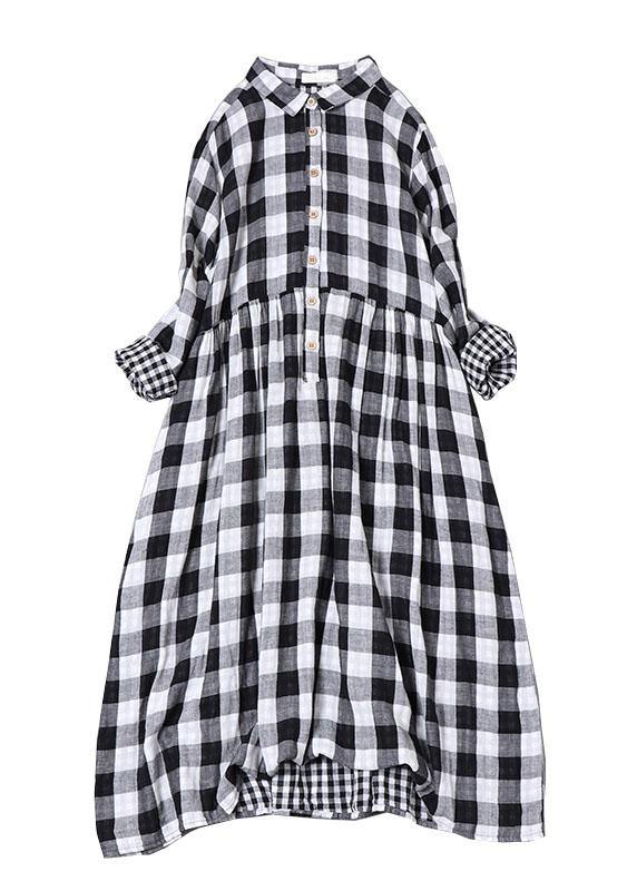 Gingham Peter Pan Collar Dress, view 5