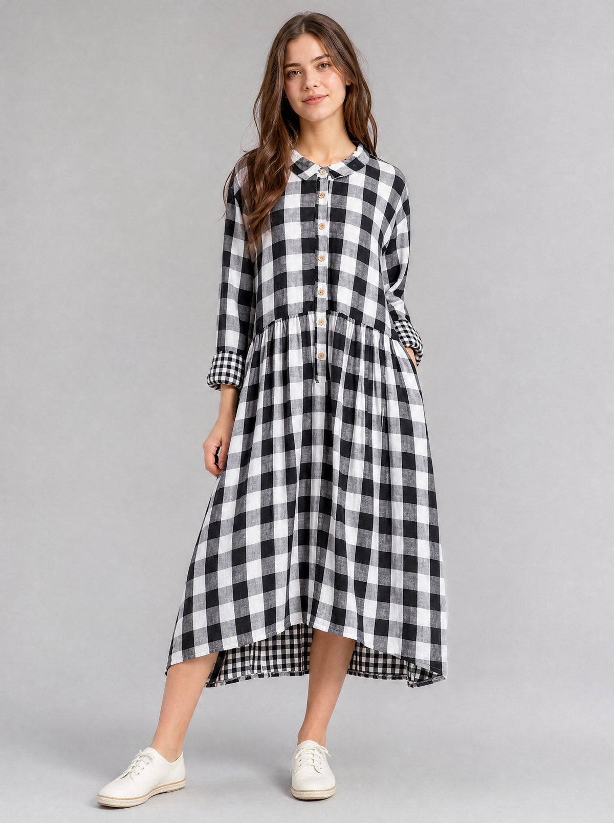 Gingham Peter Pan Collar Dress, main photo
