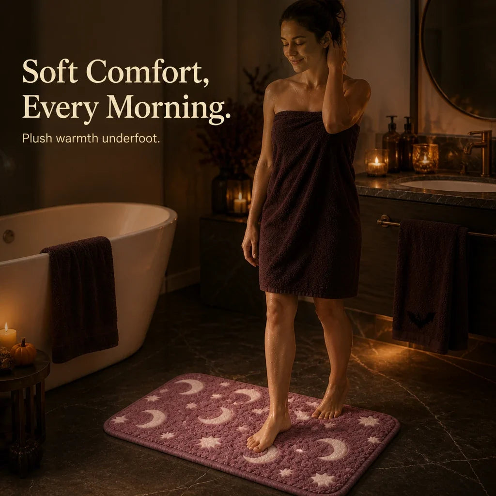 Glow in the Dark Moon and Star Bath Mat Set, view 11