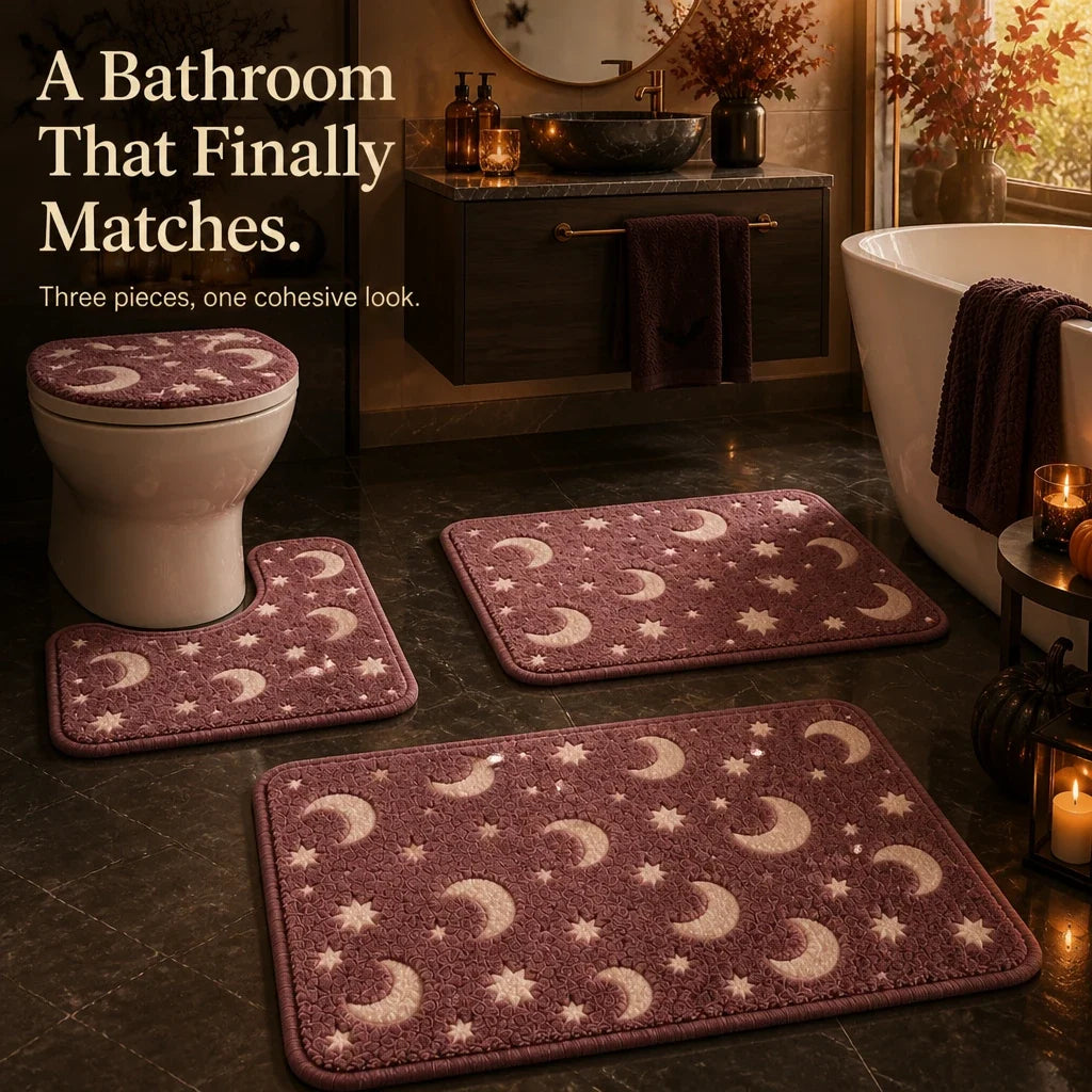 Glow in the Dark Moon and Star Bath Mat Set, view 12
