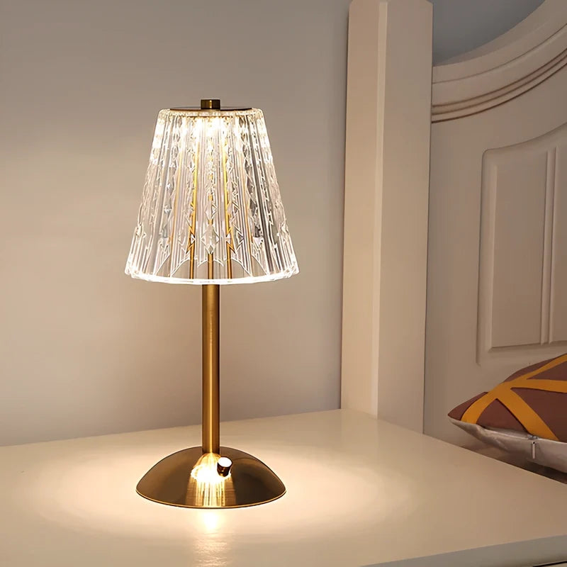 Gold Crystal Shade Table Lamp, view 11