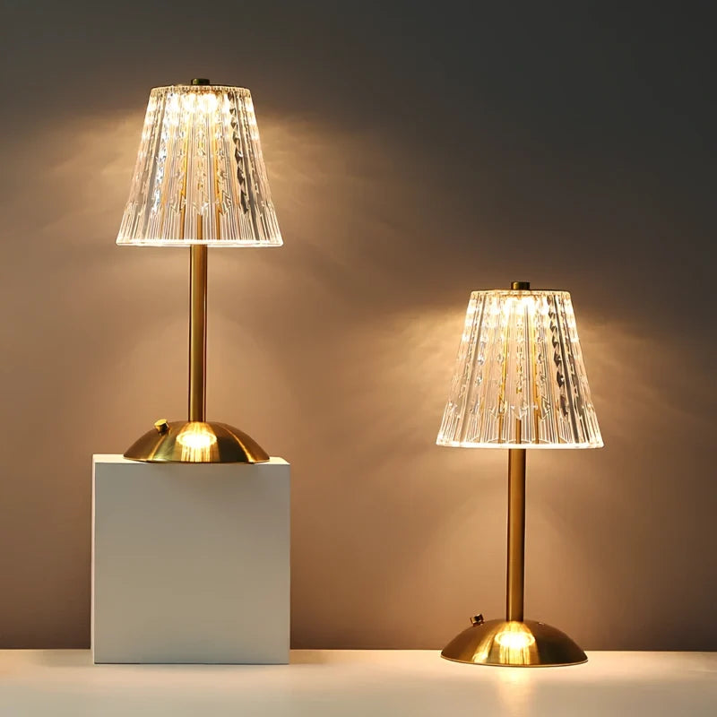 Gold Crystal Shade Table Lamp, view 12