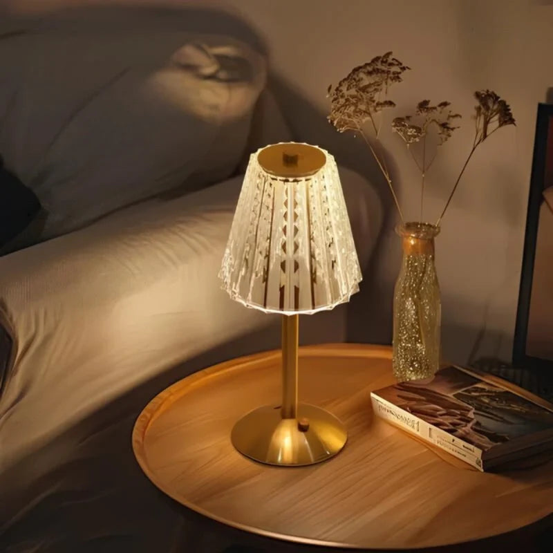 Gold Crystal Shade Table Lamp, view 13