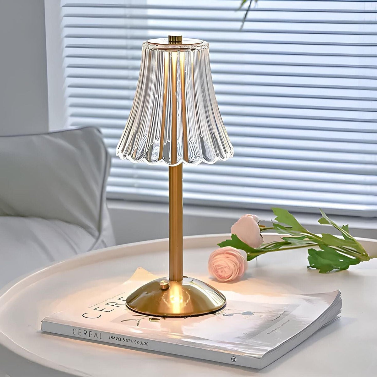 Gold Crystal Shade Table Lamp, view 3