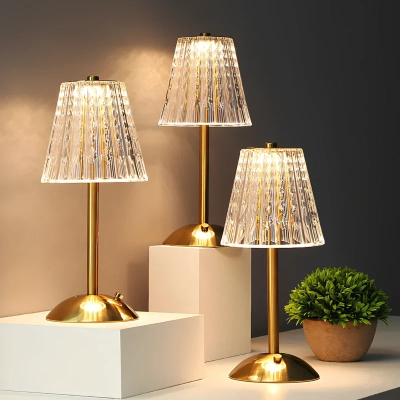 Gold Crystal Shade Table Lamp, view 5