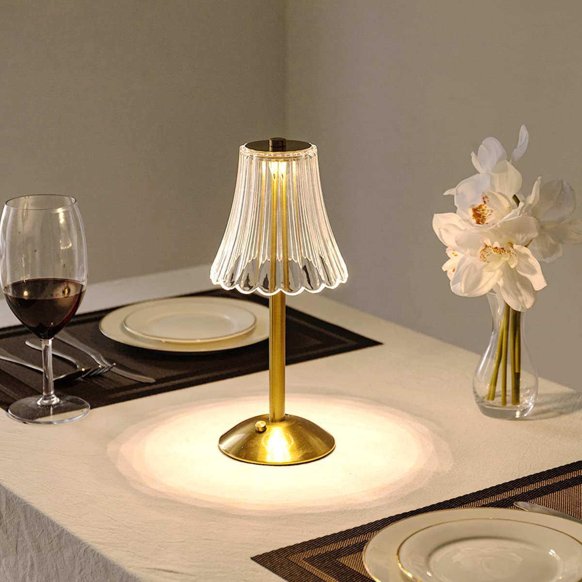 Gold Crystal Shade Table Lamp, view 6