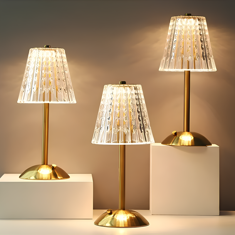 Gold Crystal Shade Table Lamp, view 8