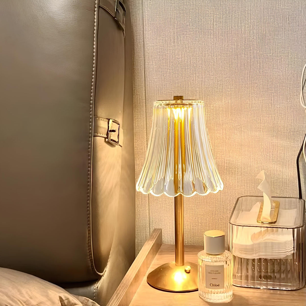 Gold Crystal Shade Table Lamp, view 9