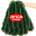 Green Christmas Tinsel Garland, Style A, 1 piece