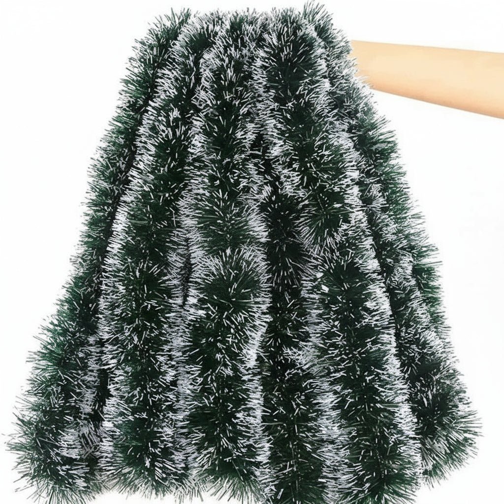 Green Christmas Tinsel Garland, view 6