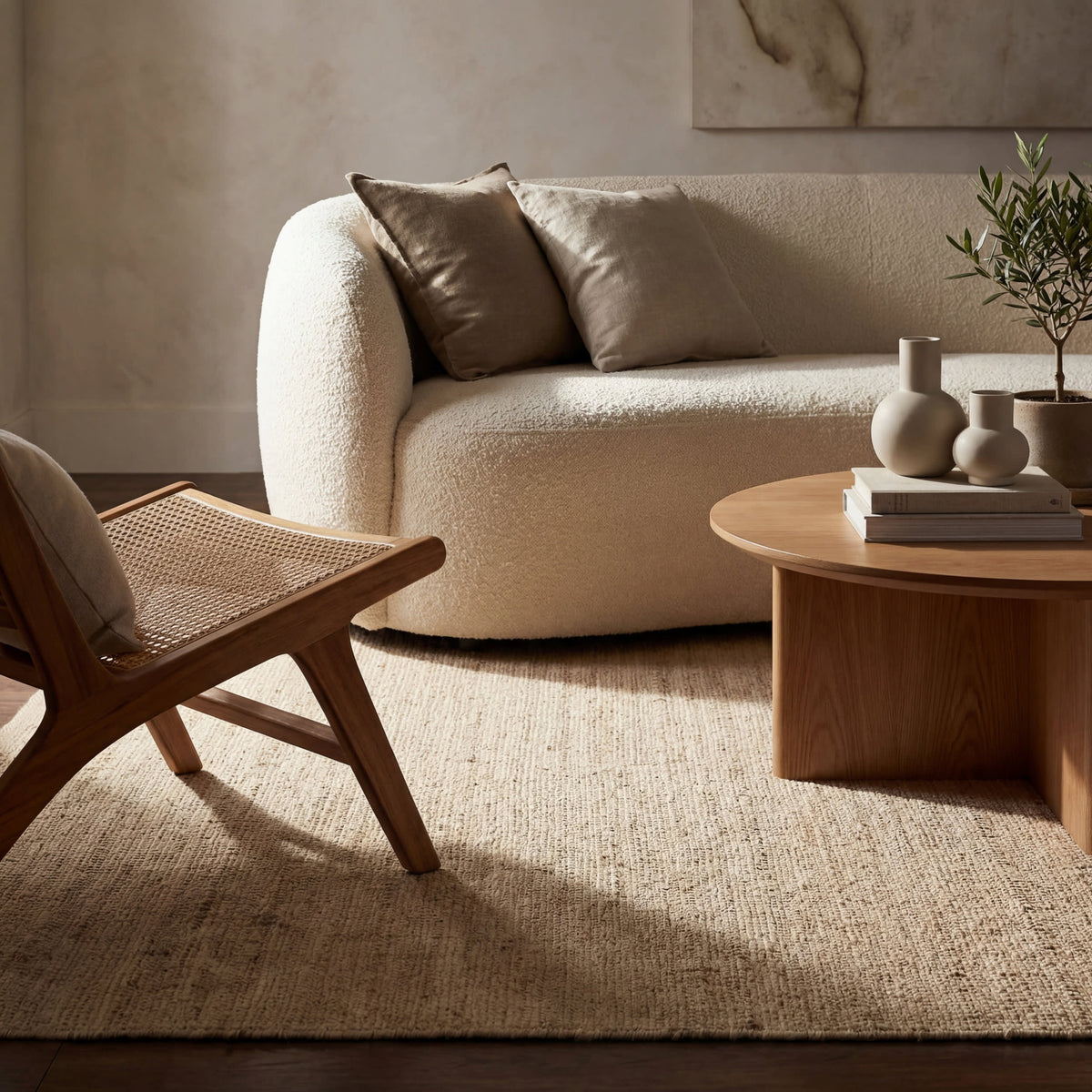 Handwoven Jute Blend Rug, view 5