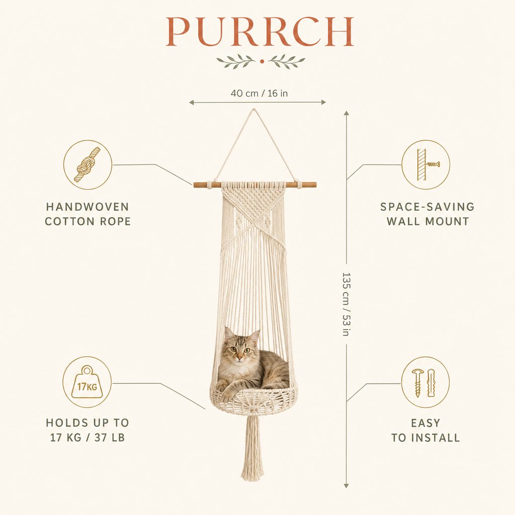 Hanging Rope Cat Bed, style B