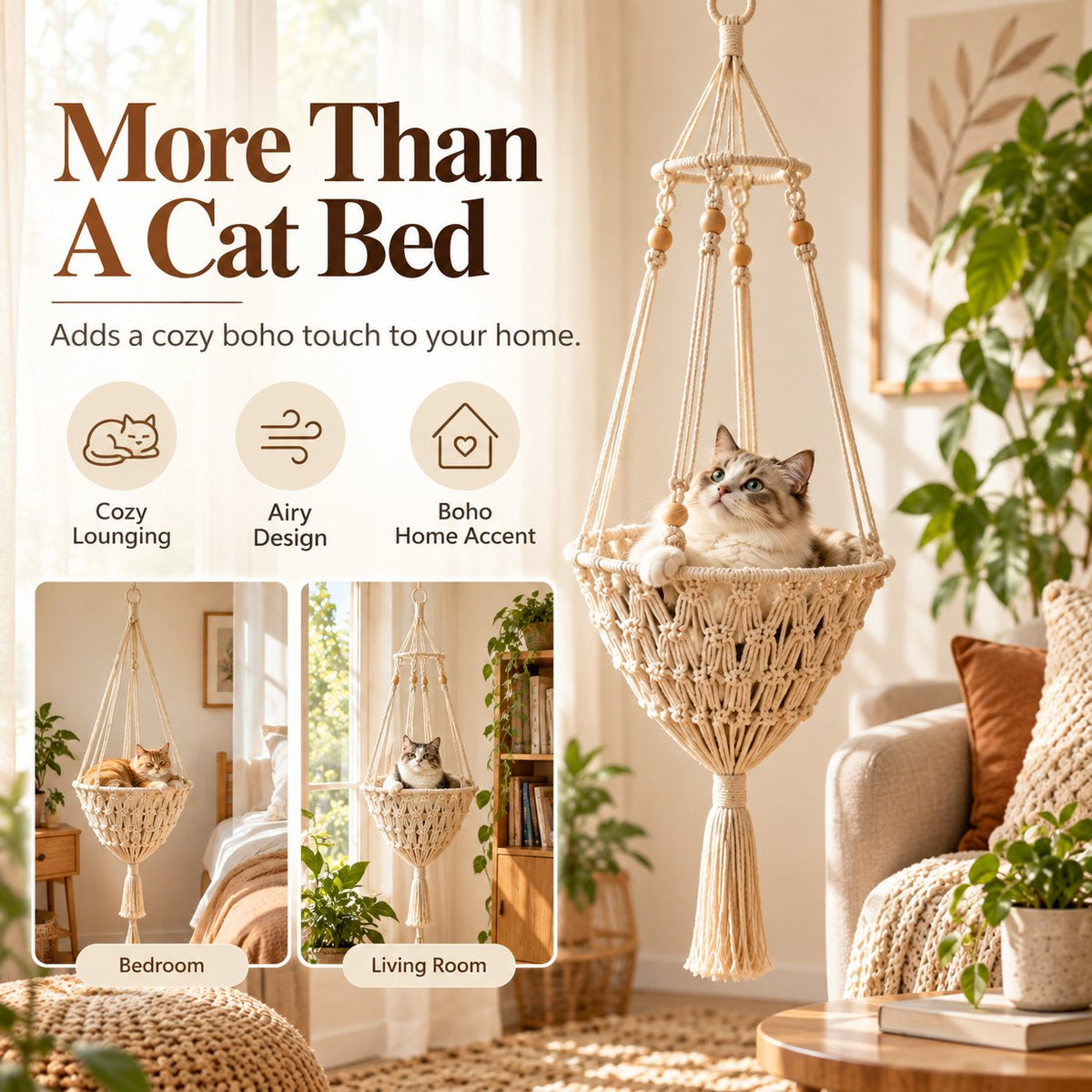 Hanging Rope Cat Bed, view 8