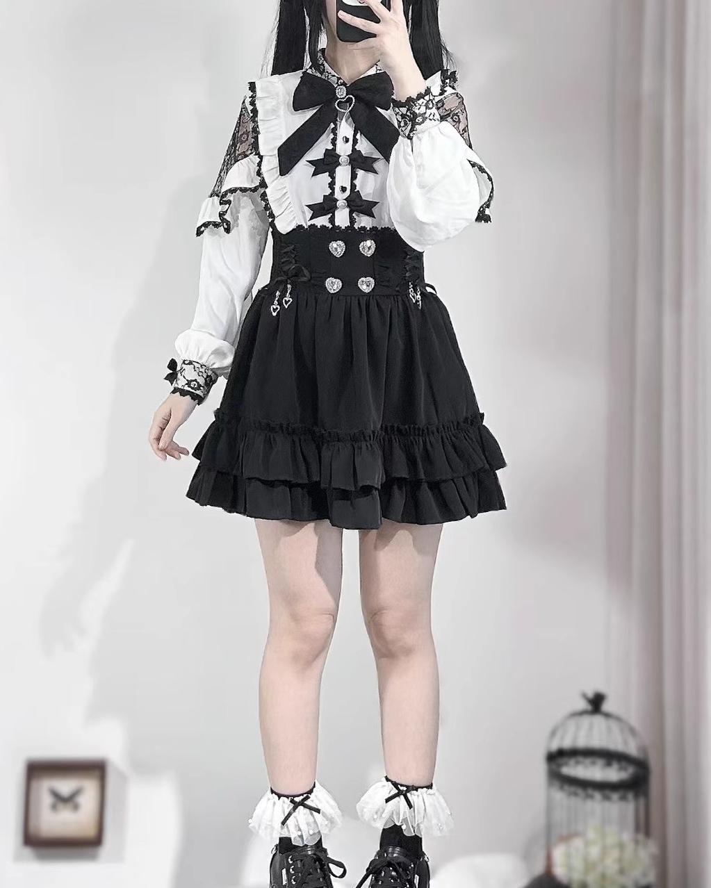 Heart Rhinestone Flounce Mini Skirt, view 4